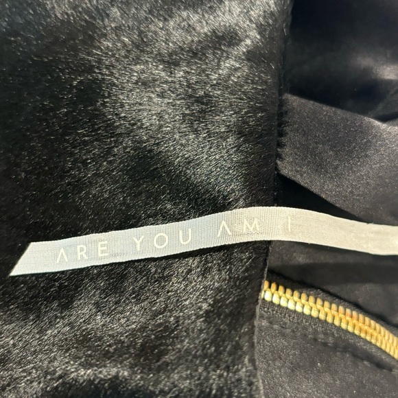 ARE YOU AM I Sz XS Tini Micro Skirt Leather Pony Hair Exposed Zipper NEW W/ TAG - Picture 7 of 10